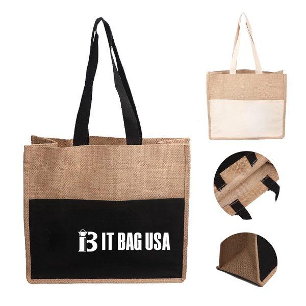 Reusable Grocery Imitation Jute Tote Bags