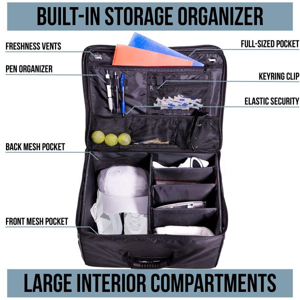 Large Capacity Waterproof Oxford Golf Trunk Organizer