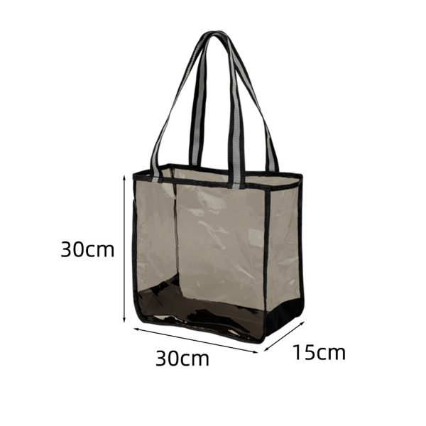 Trendy Large PVC Clear Shoulder Tote Bag for Daily Use
