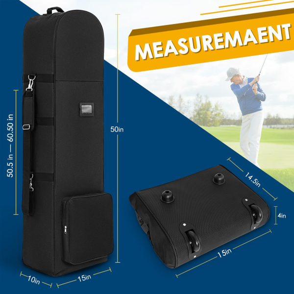 Airline Compliant Foldable Wheeled Golf Bag for travel