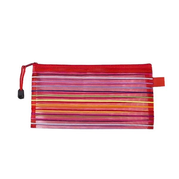 Multicolor Mesh Stationery Storage Bag for Students