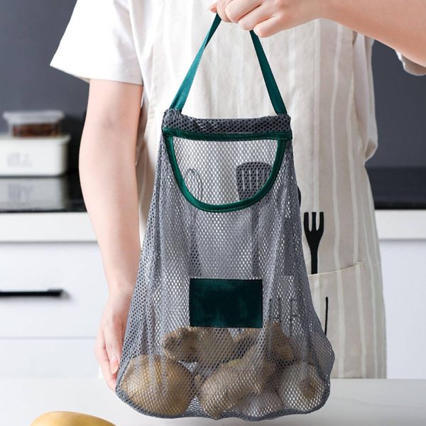 Large Capacity Reusable Hanging Mesh Produce Storage Bag