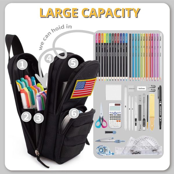 Large Capacity Canvas Pencil Storage Bag