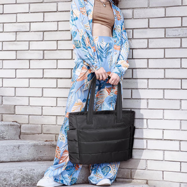 Lightweight Puffy Tote Bag