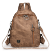 Multi-purpose Soft Leather Backpack Retro Korean-style