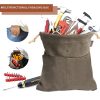 Portable Foldable Leather Canvas Foraging Pouch