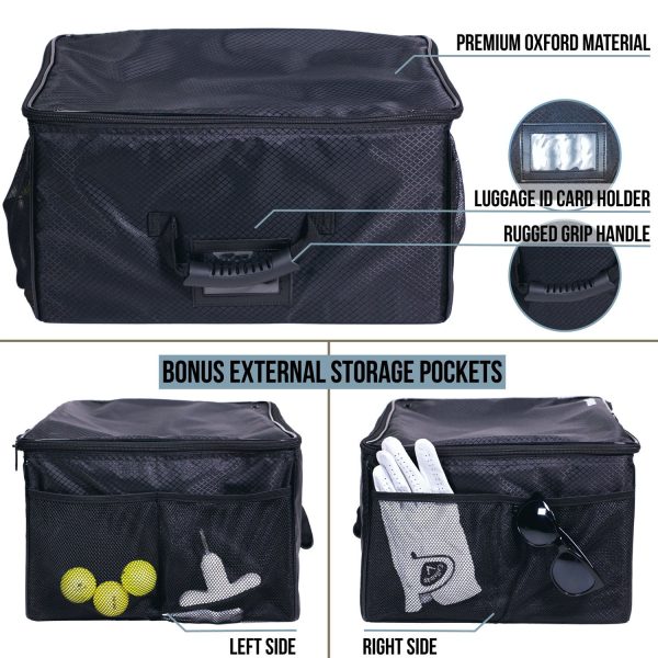 Large Capacity Waterproof Oxford Golf Trunk Organizer