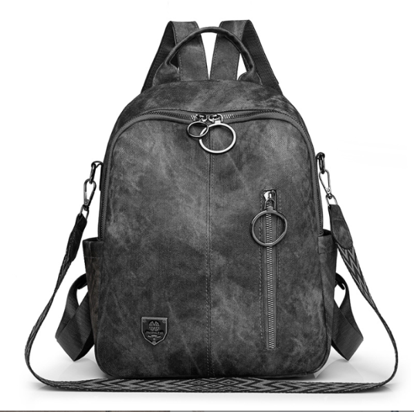 Multi-purpose Soft Leather Backpack Retro Korean-style