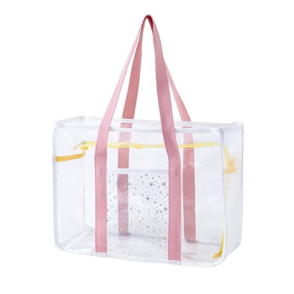 Clear PVC Tote Bag – Beach, Pool, Shower Organizer