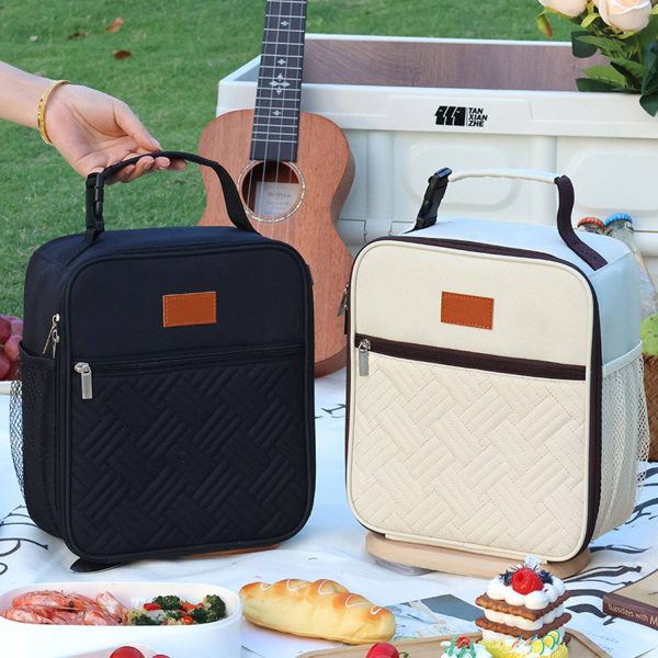 Waterproof Portable Insulated Lunch Bag Multiple Pockets