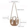 Women’s Woven Handbag Crossbody W/ Ribbon
