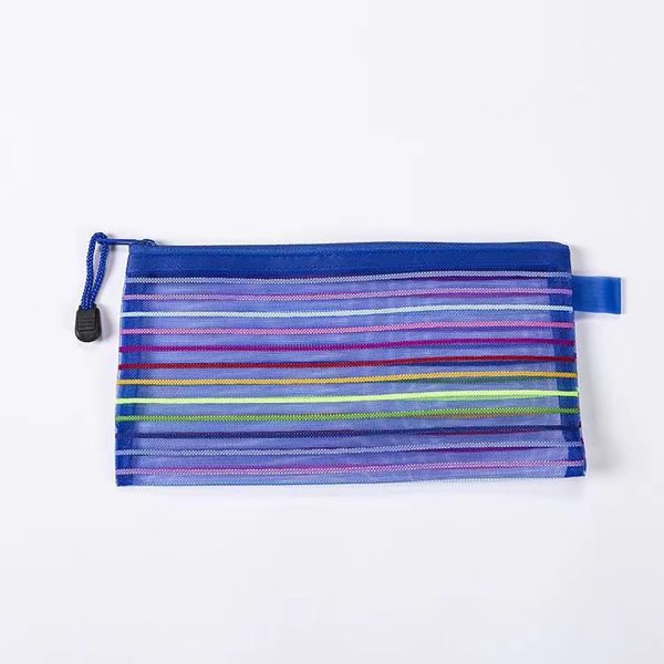 Multicolor Mesh Stationery Storage Bag for Students