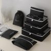 7-piece travel storage bag set for clothes and shoes