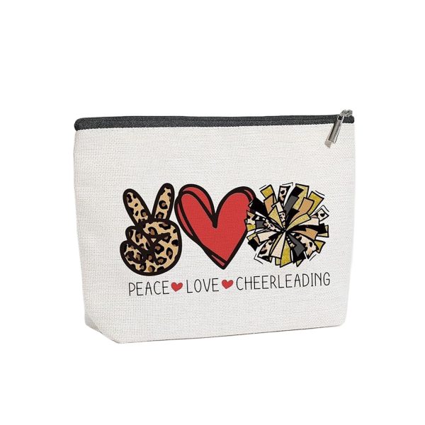 Compact Waterproof Linen Cosmetic Bag for Golf Lover