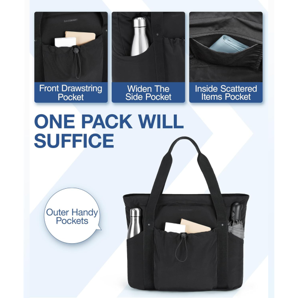 Tote Shoulder Bag w/ Zipper