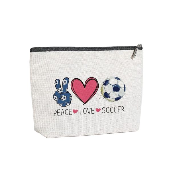 Compact Waterproof Linen Cosmetic Bag for Golf Lover