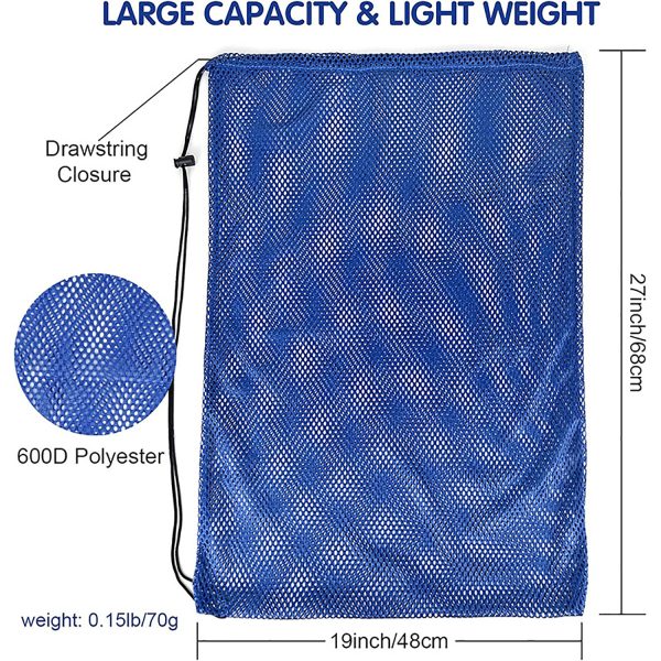 Large Capacity Mesh Storage Bag For Snorkeling Gear