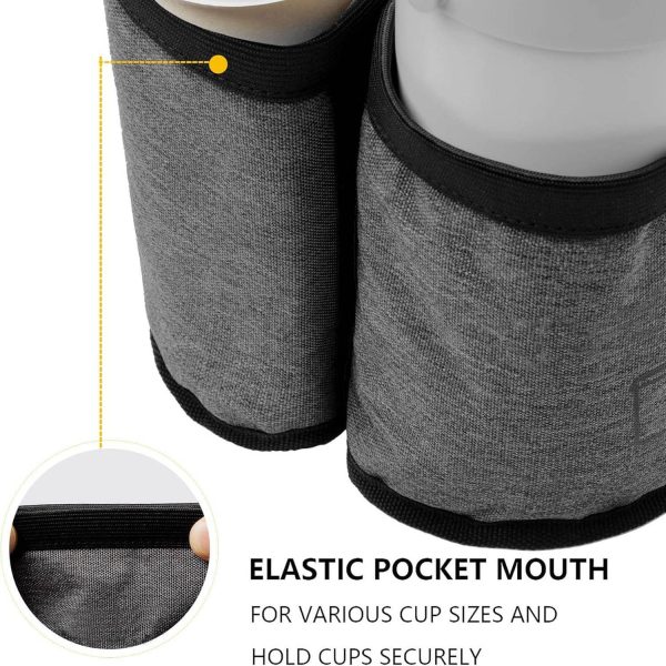 Portable Dual Drink Slots Luggage Travel Cup Holder