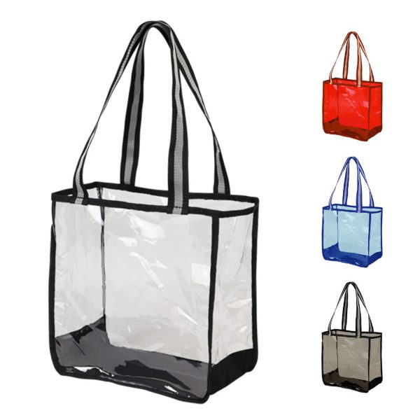 Trendy Large PVC Clear Shoulder Tote Bag for Daily Use