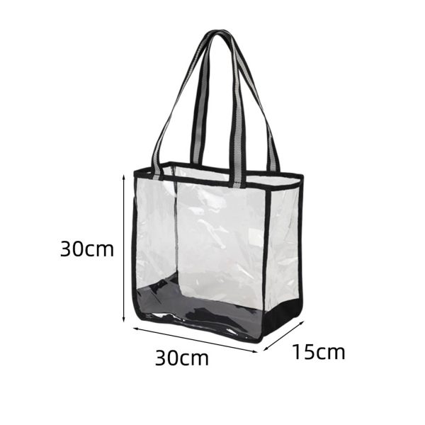 Trendy Large PVC Clear Shoulder Tote Bag for Daily Use