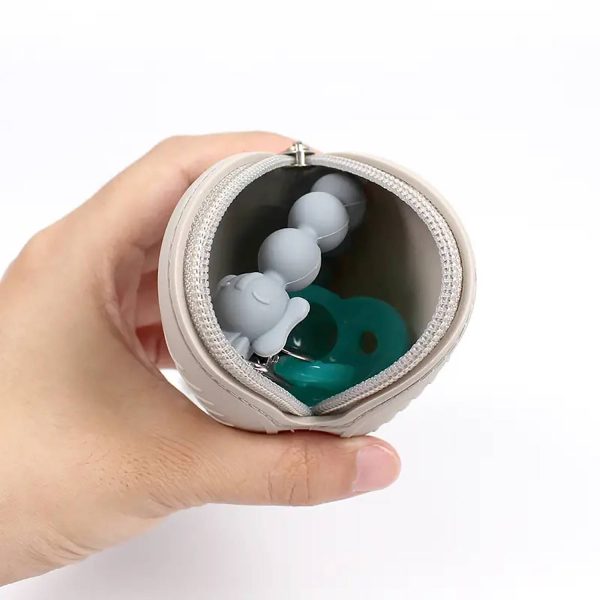 Portable Silicone Pacifier Storage Bag With Zipper