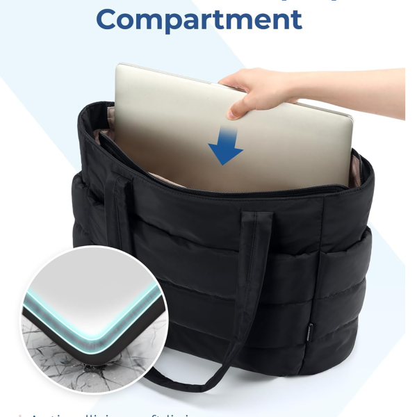 Lightweight Puffy Tote Bag