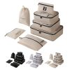 7-piece travel storage bag set for clothes and shoes