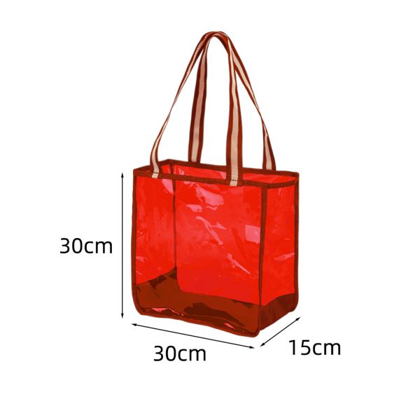 Trendy Large PVC Clear Shoulder Tote Bag for Daily Use