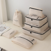 7-piece travel storage bag set for clothes and shoes