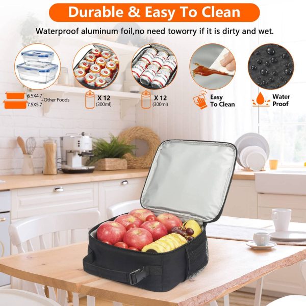 Waterproof Portable Insulated Lunch Bag Multiple Pockets