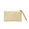 Women Stylish Portable Straw Handbag with Zipper