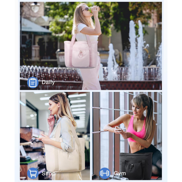 Tote Shoulder Bag w/ Zipper