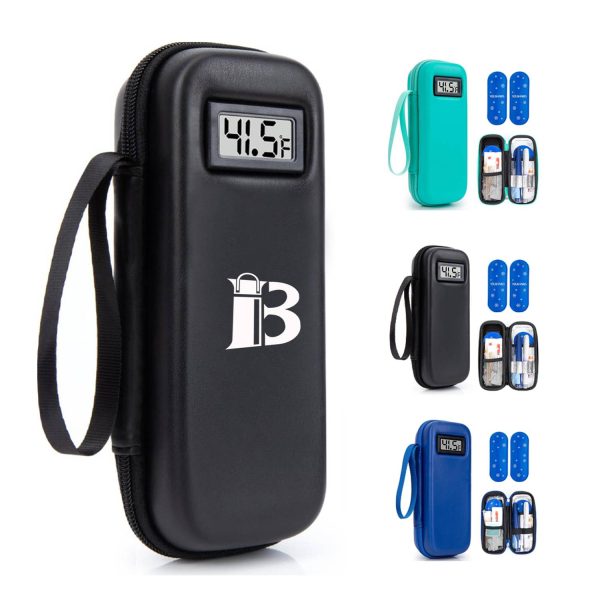 New EVA Insulin Cooling Bag with Temp Display Travel Case