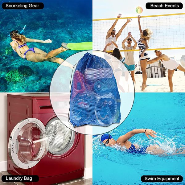 Large Capacity Mesh Storage Bag For Snorkeling Gear