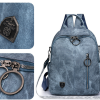 Multi-purpose Soft Leather Backpack Retro Korean-style