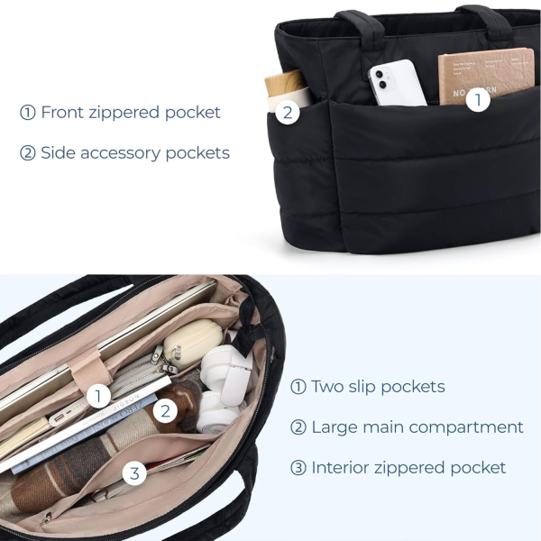 Lightweight Puffy Tote Bag