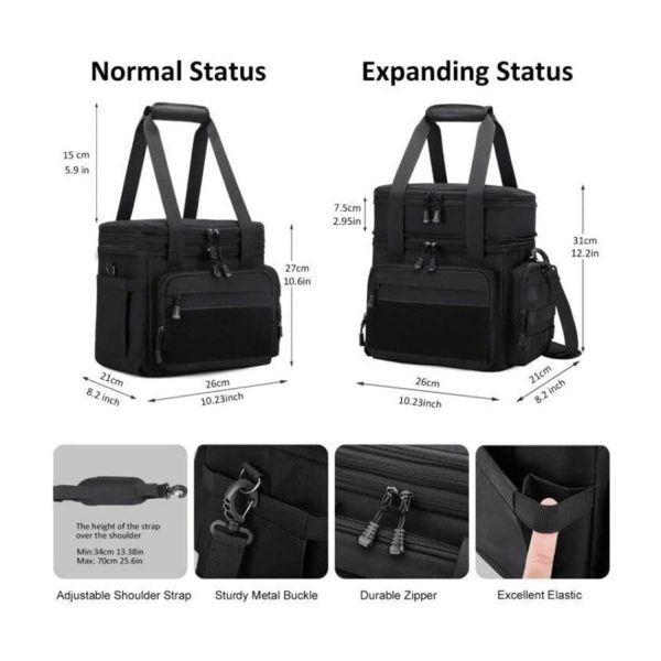 15L Large Insulated Oxford Cooler Bag for Outdoor Picnic