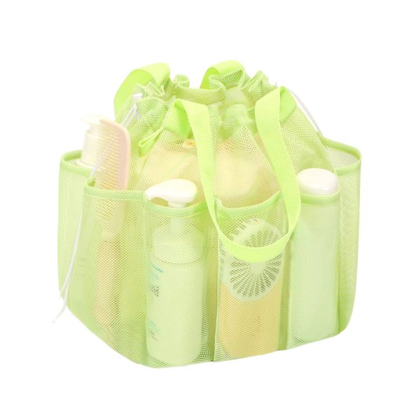 Portable Mesh Toiletry Bag with Drawstring & Multi Pocket