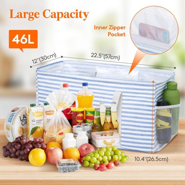46L Oxford Foldable Tote Bag for Camping Travel