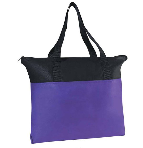 Reusable Non Woven Two-Tone File Bag w/ Handle