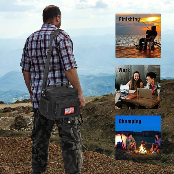 12L Oxford Insulated Cooler Bag w/ Handle for Outdoor Picnic