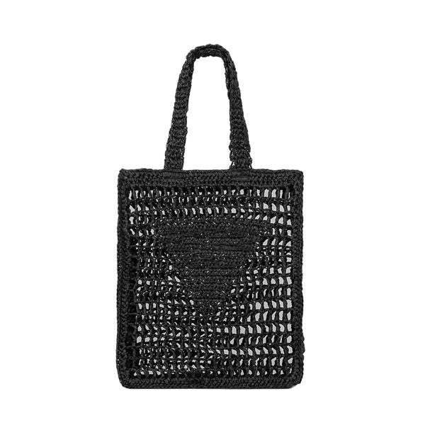 Spacious Crochet Beach Tote Bag – Straw & Mesh