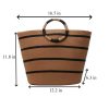 15L Large Straw Woven Tote Bag Beach & Commuter Handbag