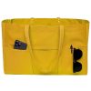 Large Capacity Canvas Tote Bag w/ Pocket for Work Travel