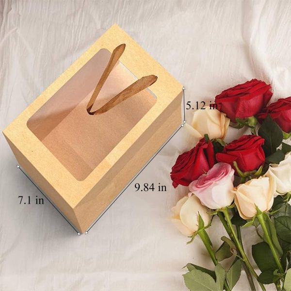 Eco Friendly Paper Bags w/ Clear Window for Flowers Gifts