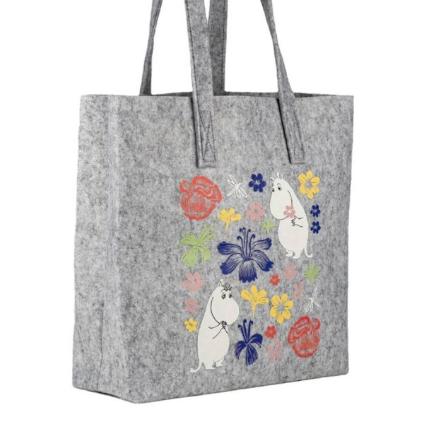 Custom Reusable Felt Tote Bag for Grocery Shopping w/ Handle