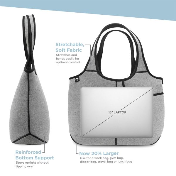 Waterproof Multi Pocket Neoprene Laptop Tote Bag
