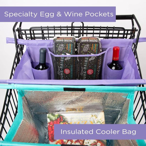 4 Pack Reusable Non-Woven Grocery Shopping Bags