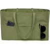 Large Capacity Canvas Tote Bag w/ Pocket for Work Travel
