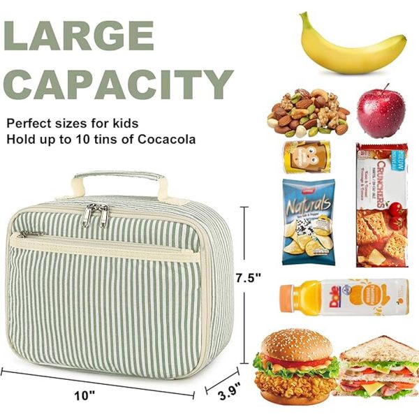 4.5L Oxford Insulated Cooler Lunch Tote Bag w/ Compartment